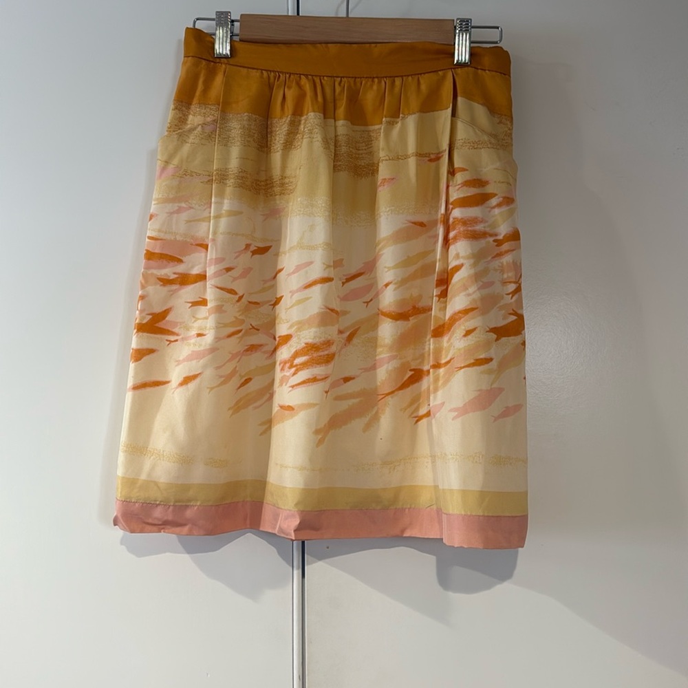 Anthropology We Love Vera Goldfish Bowl A-line skirt